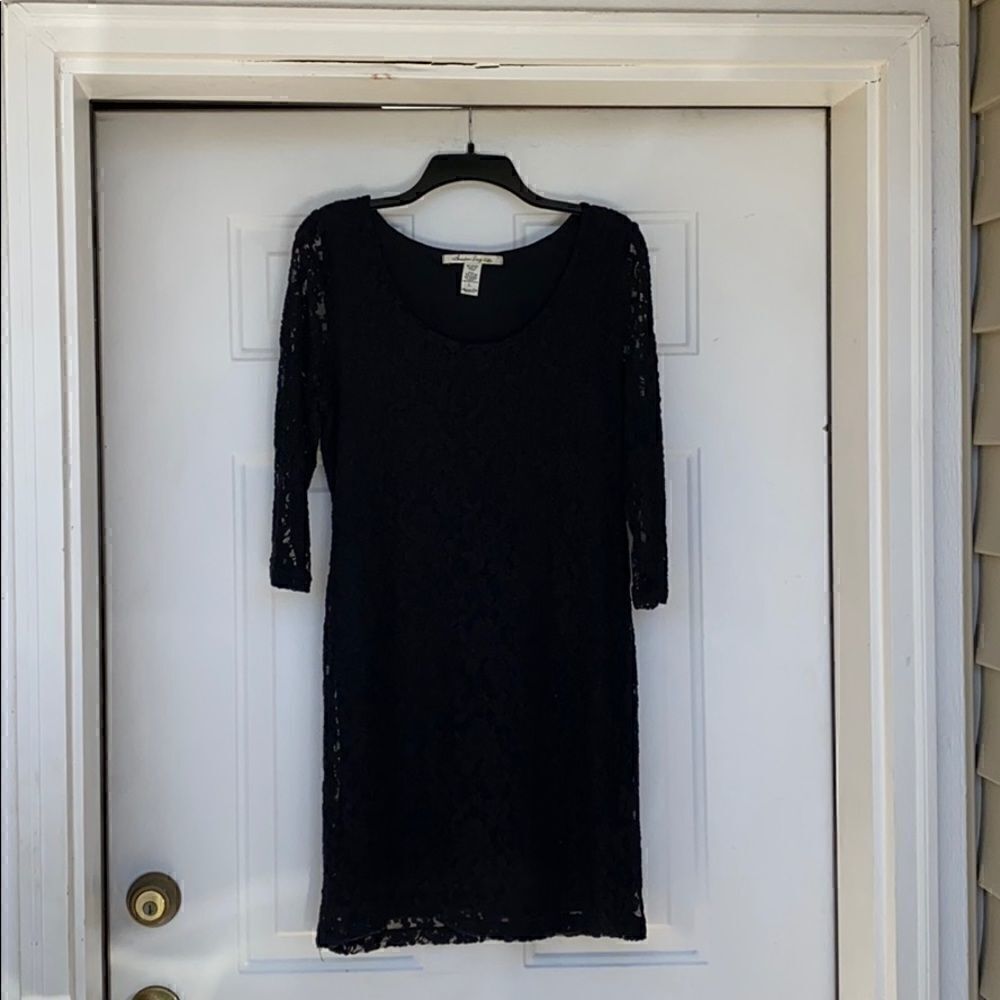 American Rag Black Rose Lace Dress